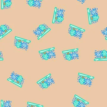 Fog natural phenomena vector seamless pattern Stock Illustration