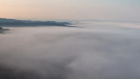 Fog in the nature Stock Footage 98457369