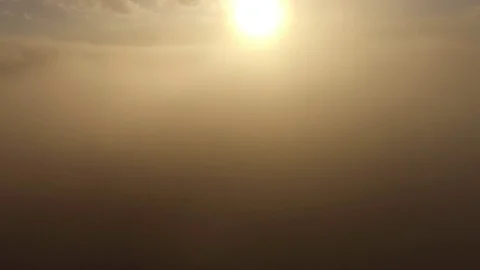 Fog on a Neighborhood - Small Village in a Rural Scene Stock Footage