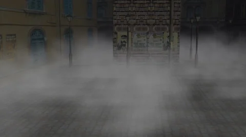 Fog in an Old Town Stock Footage 33953648