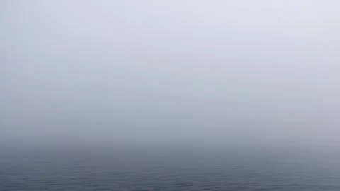 Fog on open sea Stock Illustration