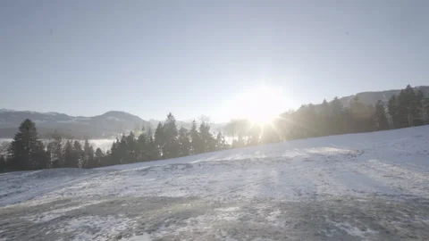 Fog Or Mist In Forest Sunrise Sun Rise Morning Light Rays Spiritual Or Holy Stock Footage 264759299