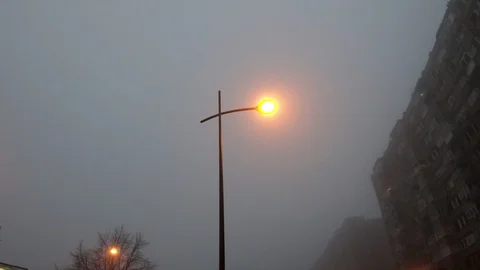 Fog Or Pollution In The City, Go Pro, 4K Stock Footage 124070448