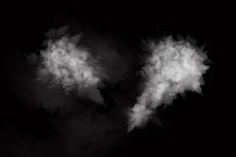 Fog or Smoke on black Background Stock Illustration