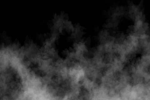 Fog or Smoke on black Background Stock Photos