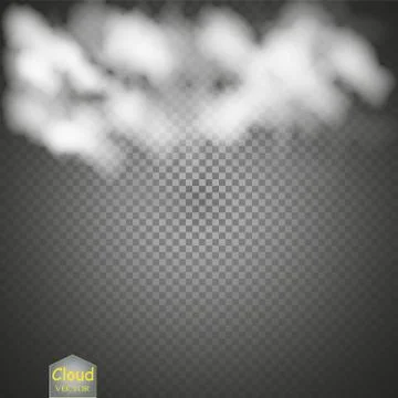 Fog or smoke isolated transparent special effect. White vector cloudiness, mist Ilustración de archivo