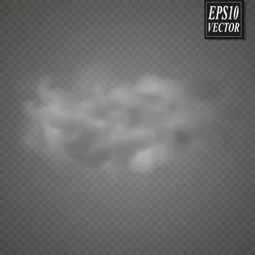 Fog or smoke isolated transparent special effect. White vector cloudiness, mi Ilustración de archivo