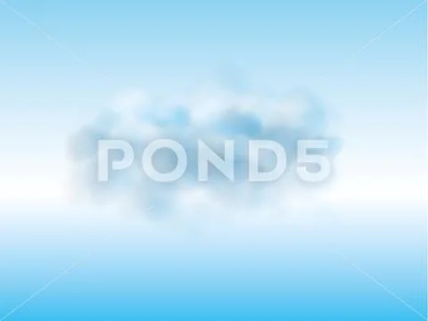 Blue fog or smoke cloud isolated on transparent Vector Image