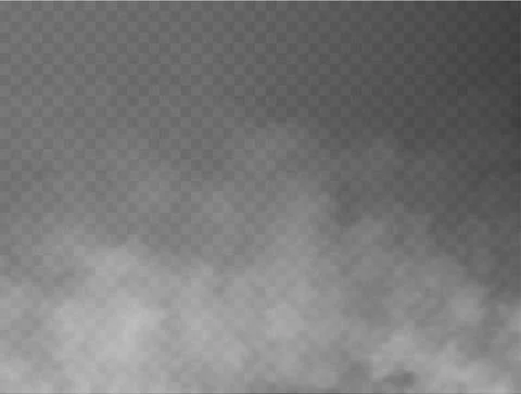 Fog or smoke, white cloudness Stock Illustration