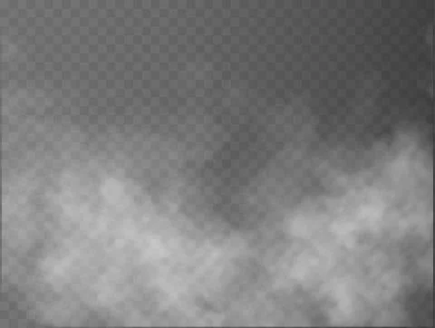 Fog or smoke, white cloudness Stock Illustration