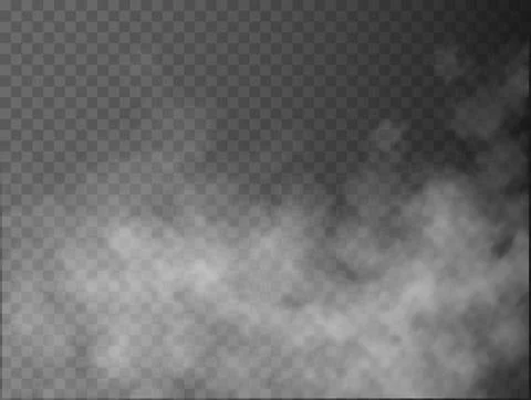 Fog or smoke, white cloudness Stock Illustration