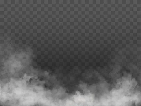 Fog or smoke, white cloudness Stock Illustration