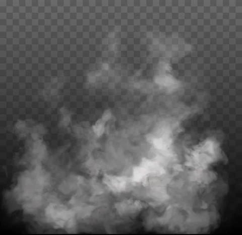 Fog or smoke, white cloudness Stock Illustration