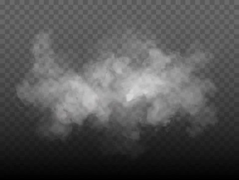 Fog or smoke, white cloudness Stock Illustration