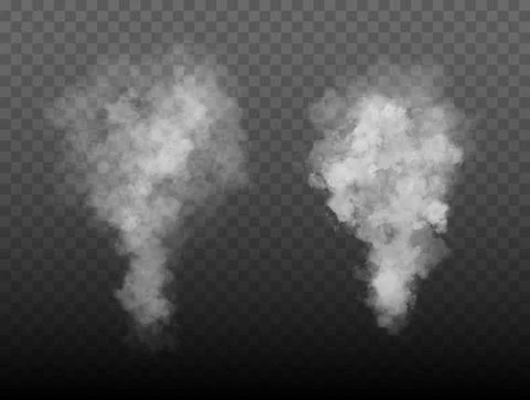 Fog or smoke, white cloudness Stock Illustration