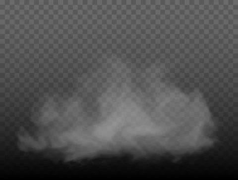 Fog or smoke, white cloudness Stock Illustration