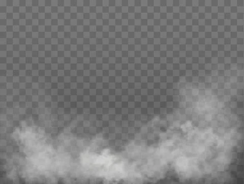 Fog or smoke, white cloudness Stock Illustration