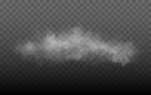 Fog or smoke, white cloudness Stock Illustration