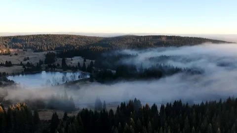 Fog in Ore Mountains Stock Footage 144954435