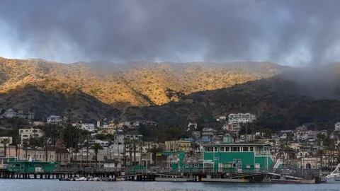 Fog over Beach Town 스톡 동영상 100298971