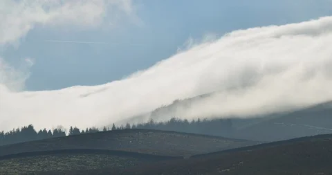 Fog over countryside Stock Footage 123976908