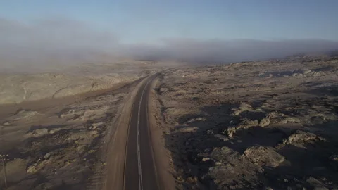 Fog over the desert in Namibia Stock Footage 263289497
