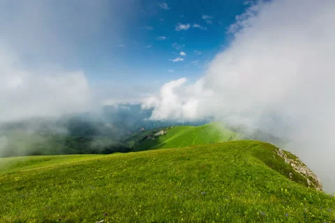 Fog over the forest in the mountains. Stock-Footage 52578378