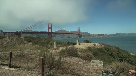 Fog over golden gate bridge 스톡 동영상 44913801