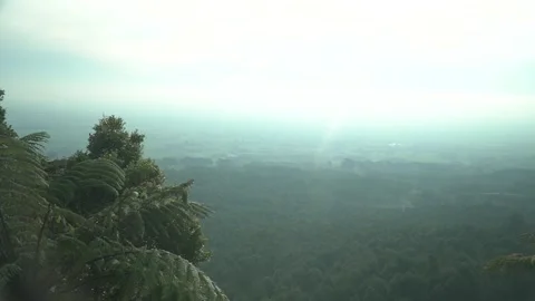 Fog over the Kaimai Ranges Stock Footage 197019654