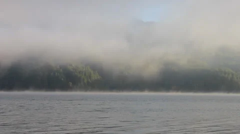 Fog over the lake 스톡 동영상 38207634