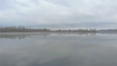 Fog Over Lake Stock Footage 146141621