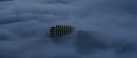 Fog over a microphone Stock Footage 251565297