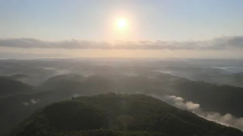 Fog over the oyo river Video stock 230957371