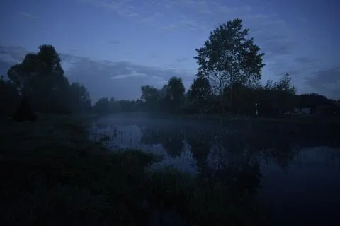 Fog over the pond Photos
