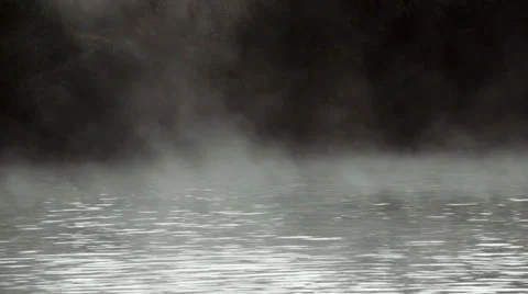 Fog over the river Stock Footage 32288138