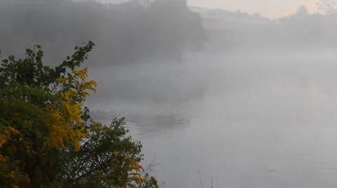 Fog Over Water Stock Footage 35712194