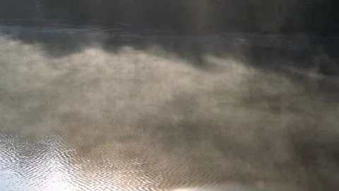 Fog over the water Stock Footage 163178863