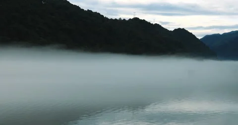 Fog overflowed the Xiaodong River Видео 295586565