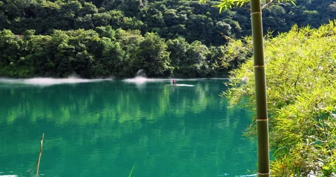 Fog overflowed the Xiaodong River Видео 295594496