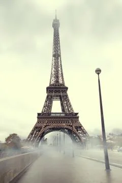 Fog in Paris. Stock Photos
