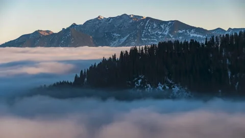 Fog pre alps mountain 스톡 동영상 145540643