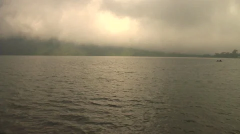 Fog Rising at sea Stock Footage 41380579