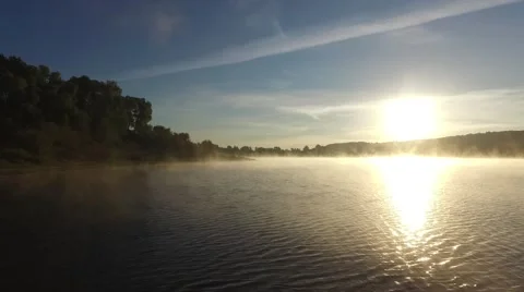 Fog on the river Stock-Footage 56246418
