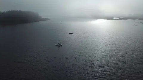 Fog in river Stock Footage 104158347