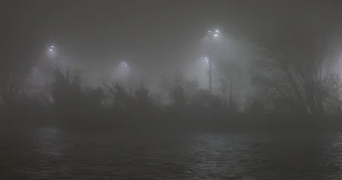 Fog on the river Stock Footage 120601943