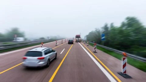 Fog on the road Foto stock