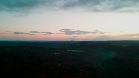 Fog Rolling off Obed River Stock Footage 231247335