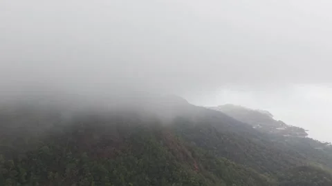 Fog rolling over koh chang island, thailand Stock Footage 305370937