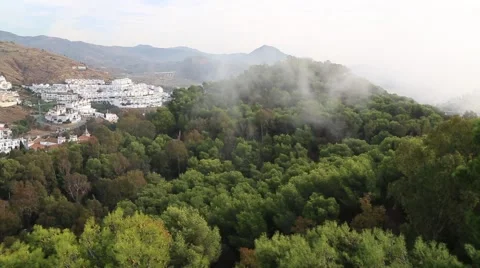 Fog Rolling in over Malaga, Spanish Stock Footage 46081867