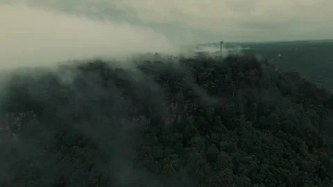 Fog Rolls Over Illawarra Escarpment at Dawn, Forested Ridges Vídeo Stock 312728564